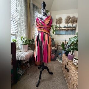 EUC Calvin Klein Women’s Multicolor Abstract Empire Waist Dress